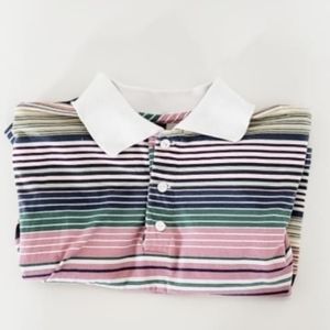 striped collared crop top